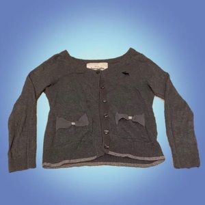 coquette y2k vintage cropped abecrombie and fitch cardigan size L